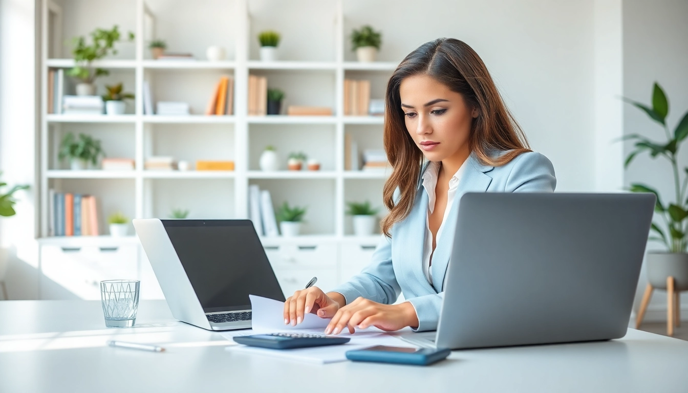 Understand sba loan requirements through a businesswoman engaged in detailed document review.
