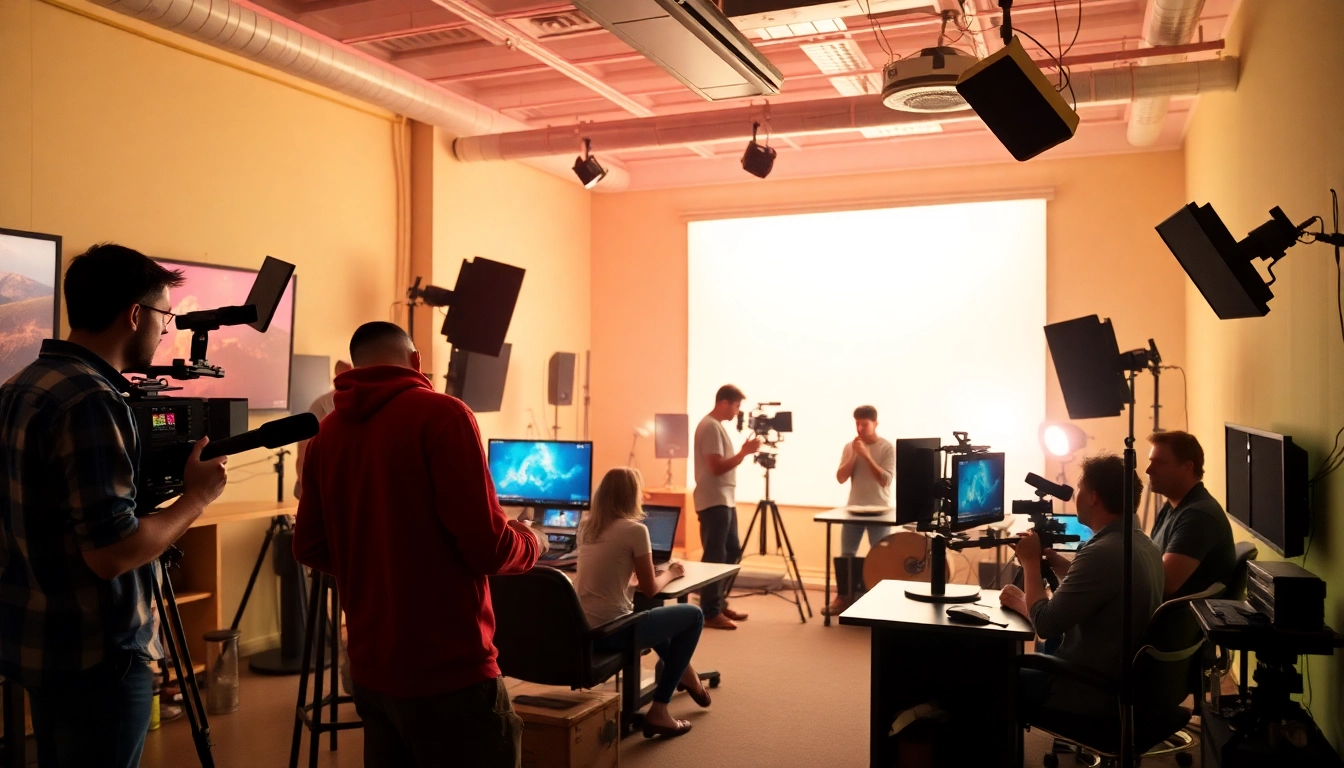 Engaging video production process highlighting talented professionals creating 영상프로덕션 content.