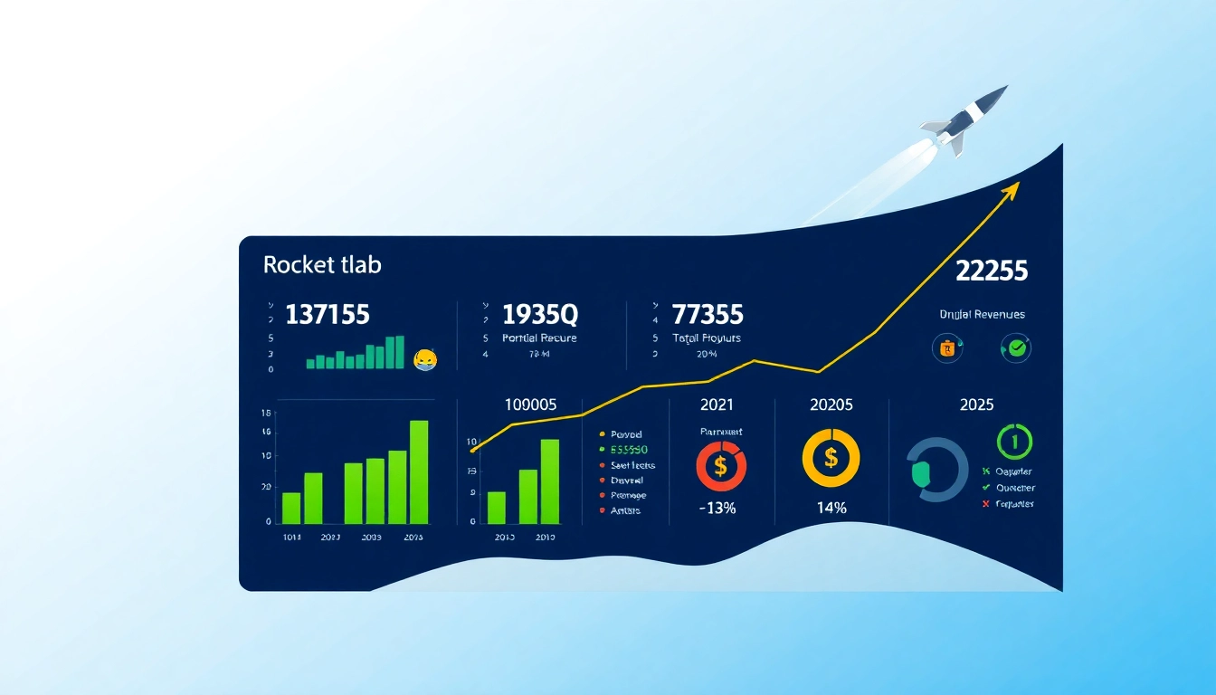 Infographic detailing revenue rocket lab growth and financial milestones from 2021 to 2025