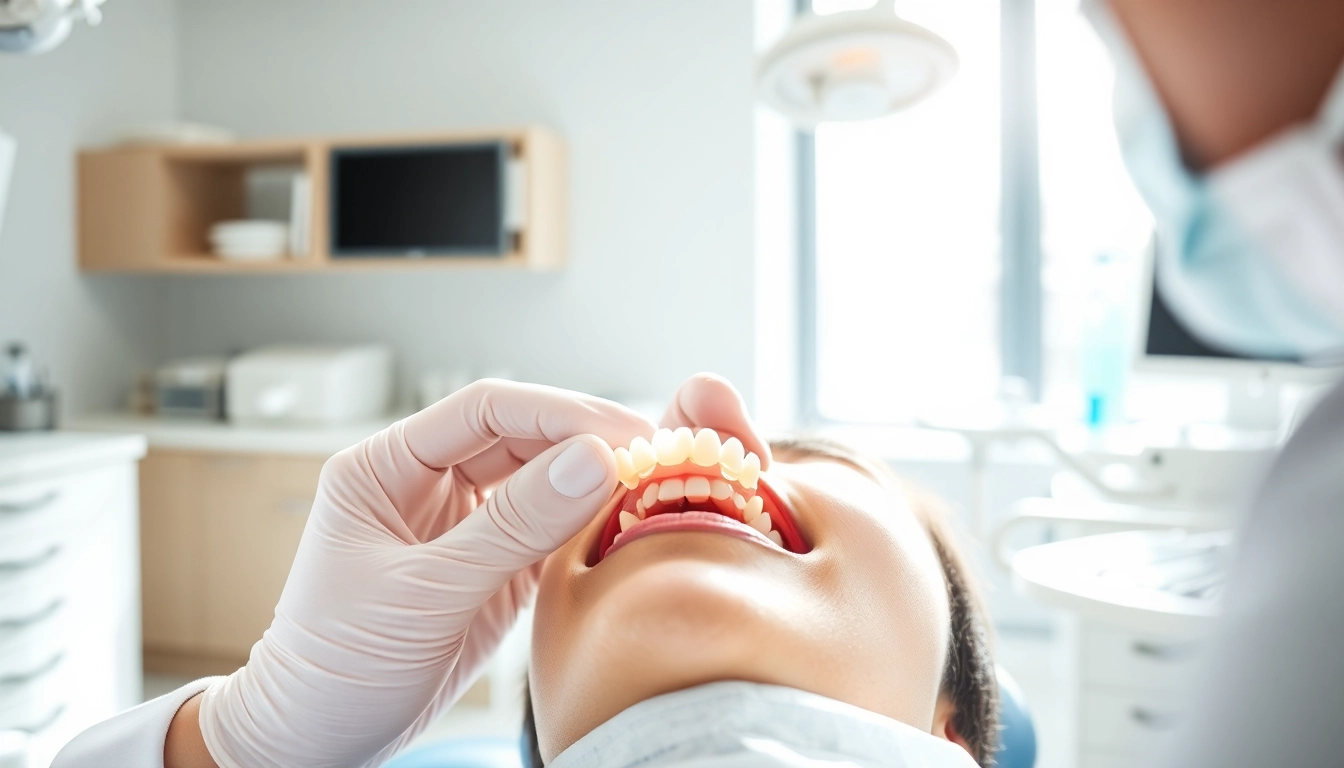 Creating bridges for dental health with a professional dentist in a modern clinic.
