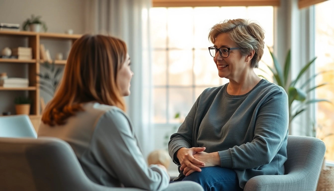 Engaging conversation with an attachment theory coach in a calming environment.